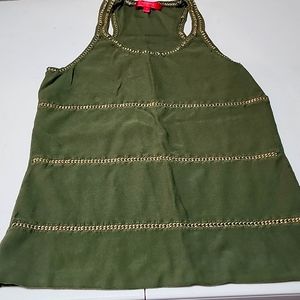 Catherine olive green tank top